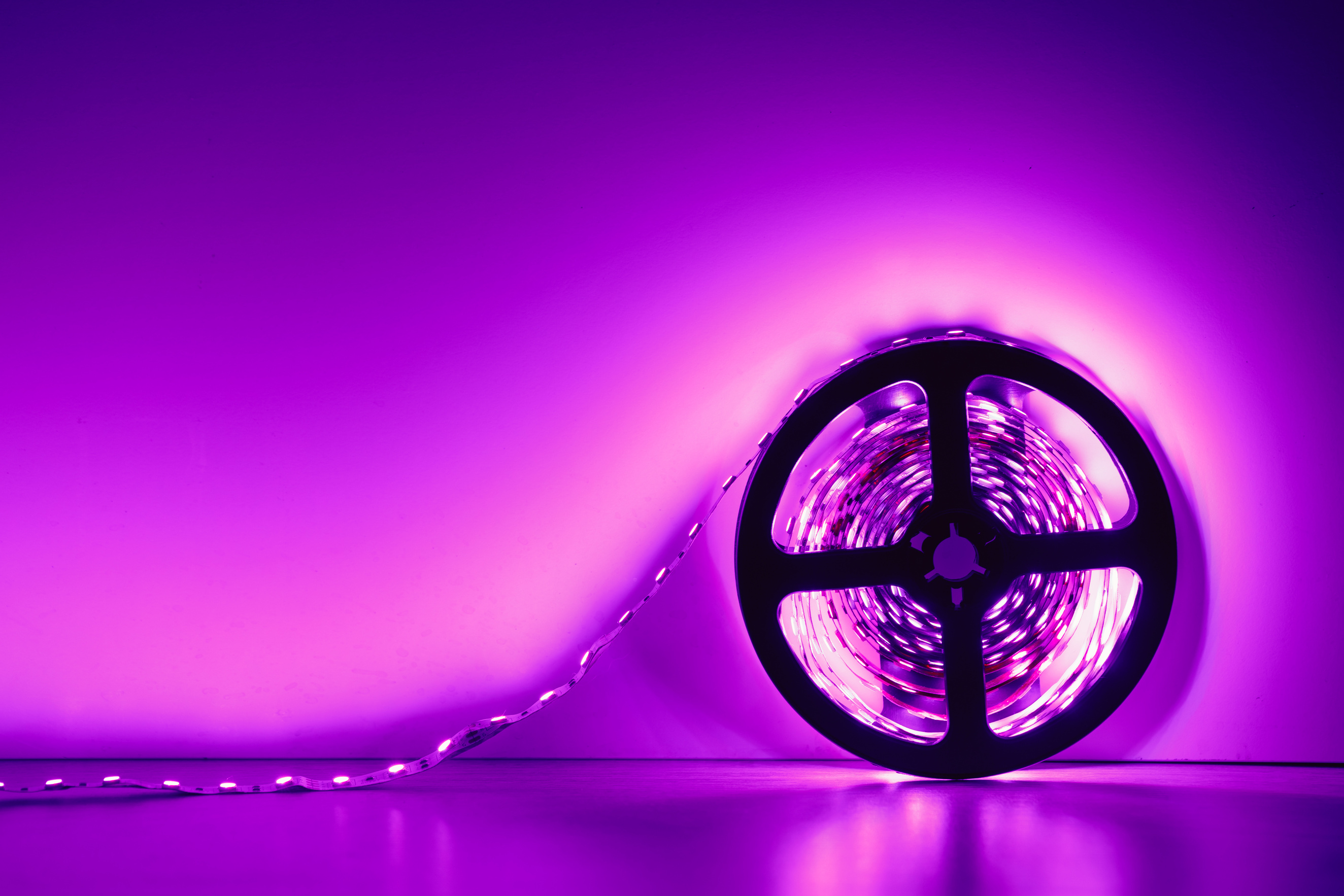 led strip purple light roll