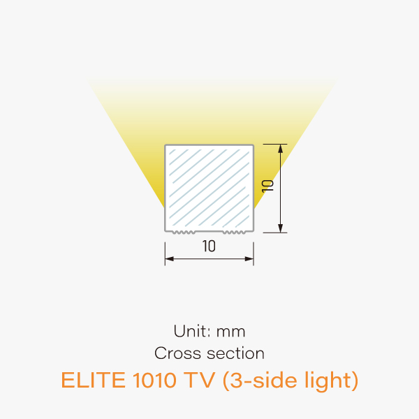 Elite Neon Top View IP67-ELITE 1010 TV (3-side light)