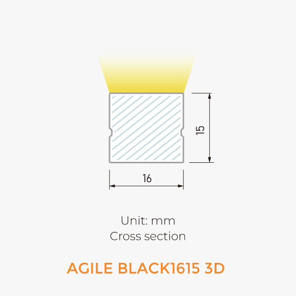 Black Neon IP67-AGILE BLACK1615 3D