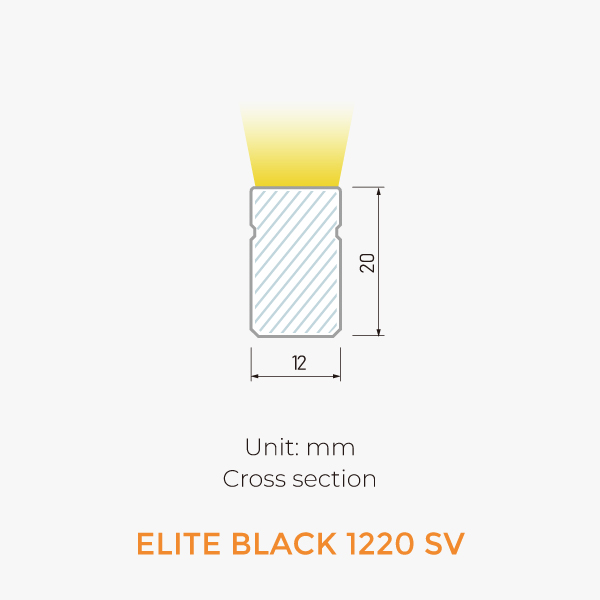 Black Neon IP67-ELITE BLACK 1220 SV